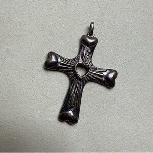 Vintage 925 Sterling Silver Cross Pendant